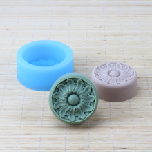 Molde de silicona para jabón, accesorio redondo hecho a mano, con forma de flor, para manualidades 2024 - compra barato