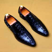 Мужские официальные туфли из натуральной кожи черного и коричневого цвета с узором «крокодиловая кожа»; свадебные модельные туфли с острым носком; мужская обувь на плоской подошве; американские размеры 11,5 2024 - купить недорого