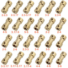 2 шт./лот, 24 размера, соединительная муфта для вала двигателя, муфта, адаптер, латунный трансмиттер, соединение для радиоуправляемой лодки, автомобиля, самолета, сделай сам 2024 - купить недорого