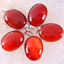BUYERSHOME Oval 25x35MM Women Jewelry For Necklace Natural Stone Beads Red Carnelian Pendant 1Pcs K653 2024 - buy cheap