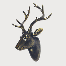 Golden deer head decoration wall hanging Nordic style creative animal head wall hanging bar clothing store wall decoration lucky 2024 - buy cheap