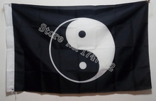 Bandeira da taiji yin yang quente venda de mercadorias, faixa de metal personalizável 3x5ft 150x90cm com furos de metal 2024 - compre barato