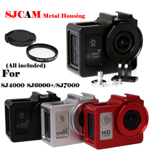 Carcasa protectora de aluminio para cámara SJ4000, carcasa de Metal + filtro UV para cámara SJCAM sj9000 SJ4000 WIFI/SJ6000/SJ7000/sj8000 wifi, novedad 2024 - compra barato
