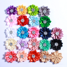 60PCS 4CM Artificial Flower Bouquets Rhinestone Flower DIY Flowers Home Decoration Hair Accessories For Headband 2024 - buy cheap