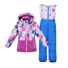 Girls Ski Suit Winter Waterproof Boys Outdoor Sports Snowboard Jacket Children Skiing Set Hooded Warm and Windproof Terno Ski 2024 - buy cheap