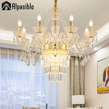 Lustre de cristal k9 para teto, lustre moderno para sala de estar, quarto e sala de estar, iluminação para interiores 2024 - compre barato