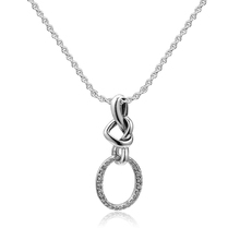 CKK Knotted Heart Necklace Choker Women Kolye Collares Colar mujer 925 sterling silver Chain men Silver Jewelry Pendants 2024 - buy cheap