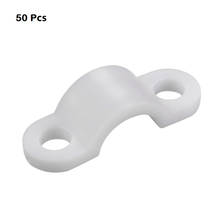 Uxcell 50pcs Nylon White Curved Cable Clamp 3.5-4.5mm Applicable Dia. Range Wire Tube Fastener Clip Securing Lines 2024 - buy cheap