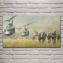 war soldiers landing Bell Vietnam cavalry helicopters UH 1 posters on the wall picture home living room decoration bedroom MD718 2024 - buy cheap