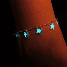 Tobilleras con colgantes para mujer, pulsera tobillera con colgantes, estilo bohemio, de verano, nuevas, Estrella luminosa 2024 - compra barato