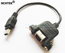 NCHTEK Mini USB2.0 5pin Male to USB B Female Panel Mount Type Cable For Printer With Screws About 20CM/Free Shipping/1PCS 2024 - buy cheap