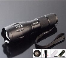 Free shipping Torch Zoomable Cree LED Flashlight 1X CREE XM-L T6 LED High Lumens 5 switch modes Torch light for 1x18650 or 3xAAA 2024 - купить недорого