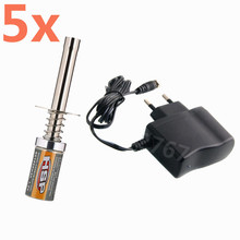 Wholesale 5Sets/Lot HSP 1800mAh Rechargeable Glow Plug Igniter 80101 With Charger 80231 RC Cars Nitro Engine Tools Kit 2024 - buy cheap