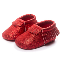 Hecho a mano suave brillante borlas zapatos de Bebé Zapatos de primavera nuevo diseñador de zapatos de bebé 2024 - compra barato