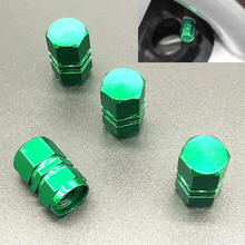 4pcs/set  Universal Aluminum Car Wheel Tire Tyre Valve Air Stem Cap Cover Green 2024 - buy cheap