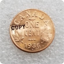 1936 with raised dot Canada 1 Cents COPY commemorative coins-replica coins medal coins collectibles 2024 - buy cheap