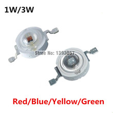 50Pcs 1W 3W High Power LED Bulb  Red/Deep Red/Green/Blue/Yellow/ Light Taiwan Epistar Chip For DIY Spotlight Downlight 2024 - buy cheap