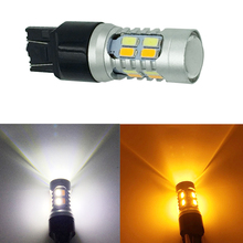 Bombilla de Luz de Freno LED de alta potencia, color blanco y ámbar, doble color, 1157 P21/5W Bay15d S25 T20 7443 T25 3157 20SMD 5730, 2 uds. 2024 - compra barato