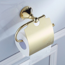High Quality Brass Wall Mounted Golden Bathroom Toilet Paper Roll Holder Toilet Paper Tissue Towel Rack ZD871 2024 - buy cheap