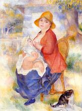Motherhood (Woman Breast Feeding Her Child) by Pierre Auguste Renoir oil painting reproduction High quality Hand painted 2024 - buy cheap
