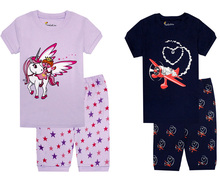 TINOLULING boys girls summer short sleeve cotton pajamas unicorn pajama children pyjamas kids pijamas for 1-8years 2024 - buy cheap