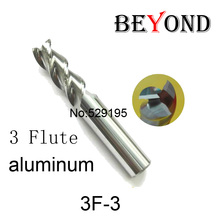 2016 3f-3.0,hrc50,carbide Square Flatted End Mill,3flute Milling Cutter For Aluminum Endmill Tools Carbide Cnc Mill Router Bits 2024 - buy cheap