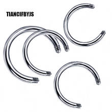 TianciFBYJS 200pcs/lot 14G/16G Curcular Barbell Horseshoe Ring Bar Replacement Piercing Jewelry Accessories Eyebrow Lip Barbell 2024 - buy cheap