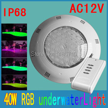 Surface Mounted Piscina LED RGB Swimming Pool Light 40W 12V LED Underwater Lamp Outdoor Light With Remote Control Free Shipping 2024 - buy cheap