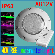 Luz LED RGB montada en superficie para Piscina, lámpara subacuática para exteriores con Control remoto, 40W, 12V, envío gratis 2024 - compra barato