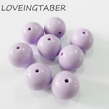 20mm 105pcs/lot New Lighter Purple  Chunky Gumball Bubblegum Acrylic Solid Beads For Kids Necklace Making 2024 - buy cheap