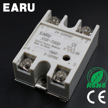 1 pcs Solid State Relay SSR-70DD 70A 3-32V DC Input TO 24-220V DC SSR 70DD SSR-70 DD Industry Control Factory Wholesale Hot 2024 - buy cheap