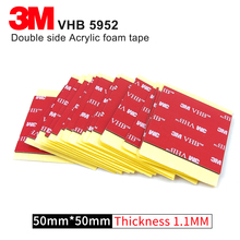 3M VHB double sided tape 3M 5952 acrylic foam tape  Black high adhesive high sticky 3M tape 5cm * 5cm/50mm * 50mm, 300 pcs a lot 2024 - buy cheap