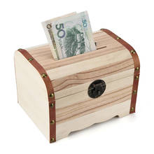 Wooden Piggy Bank Safe Money Box Savings With Lock Wood Carving Handmade 2024 - buy cheap