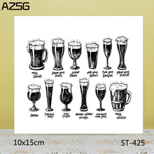 AZSG Realistic Beer Tumbler Clear Stamps/Seals For DIY Scrapbooking/Card Making/Album Decorative Silicone Stamp Crafts 2024 - buy cheap