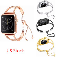 Женский ремешок для часов Apple Watch 38 мм 42 мм 40 мм 44 мм браслет из нержавеющей стали для Apple Watch iWatch Series 4 3 2 1 ремешок 2024 - купить недорого