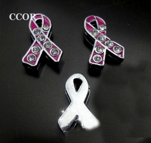 CCOR, 50PCS 8MM Inserted Rhinestone Ribbon Slide Charms DIY Accessory Fit 8mm Wristband Pet Dog Collars Strips Keychain 2024 - buy cheap