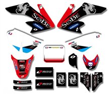 New Style TEAM  GRAPHICS&BACKGROUNDS DECAL STICKERS Kits For Honda crf 50 CRF50F 2004-2012 (Black/White) 2024 - buy cheap