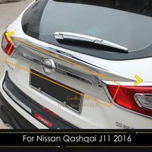For Nissan Qashqai J11 2015 2016 2017 ABS Chrome Tail Gate Door Cover Trims Rear Trunk Molding Bezel Sticker Garnish Car-Styling 2024 - buy cheap
