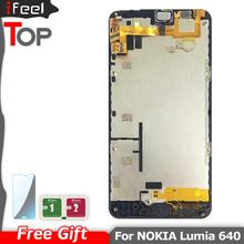 Для NOKIA Microsoft Lumia 640 ЖК-дисплей + сенсорный экран с рамкой для NOKIA Lumia 640 LTE LCD 2024 - купить недорого
