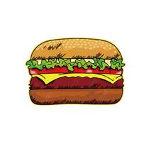 2018 Hot Sale 10pcs Hamburger Model Personalized DIY Graffiti Stickers Car Styling Snowboard Motorcycle Bicycle Doodle Stickers 2024 - buy cheap