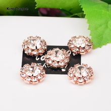 New Arrival Rose Gold Rhinestone Embellishment Phone Decoration 13MM 20PCS/Lot Flat Back DIY Craft Accessories KD561 2024 - buy cheap