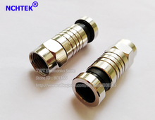 NCHTEK F-type Compression Shield Quad RG6 Connector Adapter Coax TV Satellite Cable/Free Shipping/20PCS 2024 - buy cheap