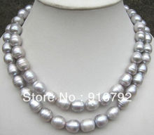 Envío Gratis> 33 pulgadas AAA 11-13mm natural AAA + + + tahitian plata gris perla collar nuevo 2024 - compra barato