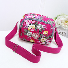 Fashion Shopping Women Mini Handbag!Colorful Floral Printed Lady Small Nylon Shoulder&Crossbody bags Hot All-match Flap Carrier 2024 - buy cheap