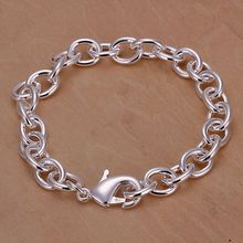 Bracelet Silver Plated Bracelet Silver Trendy Jewelry Bracelet Shrimp Lock Jewelry Wholesale Free Shipping lkaj LH089 2024 - buy cheap