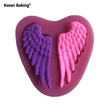 Beautiful Angel Wings Shape Silicone 3D Mold Cookware Dining Bar Non-Stick Cake Decorating Fondant Soap Mold--C241 2024 - buy cheap