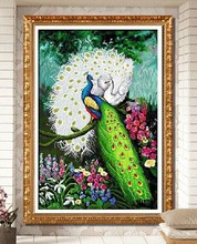 Embroidery Package Best Quality  Cross Stitch Kits Unopen New Luxurious The Couple Peacock Animal Free Shipping 2024 - buy cheap