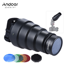 Andoer-Snoot de Flash cónico con filtro de Color de panal de 50 grados para fotografía, Canon, Nikon, Speedlite en cámara 2024 - compra barato