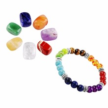 TUMBEELLUWA Chakra Healing Set,7 Chakra Polished Tumbled Stone & Bracelet Healing Crystal Gift Set 2024 - buy cheap