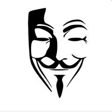 Anonymous Mask Vinyl Sticker JDM Decal Car Window Bumper Wall Door Van Window Guy Fawkes Graphic 2024 - buy cheap